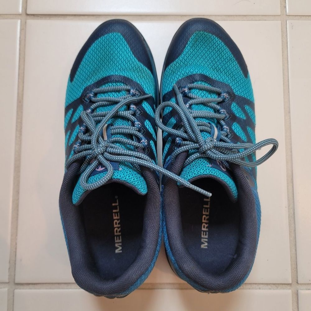Merril Gore-Tex Blue Women's Hiking Shoes - Picture 7 of 10